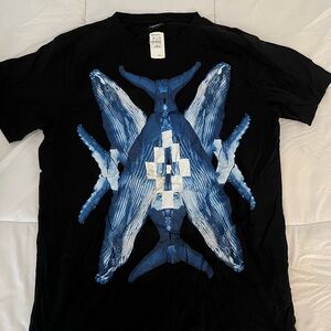 Black and Blue Graphic Men's Shirt